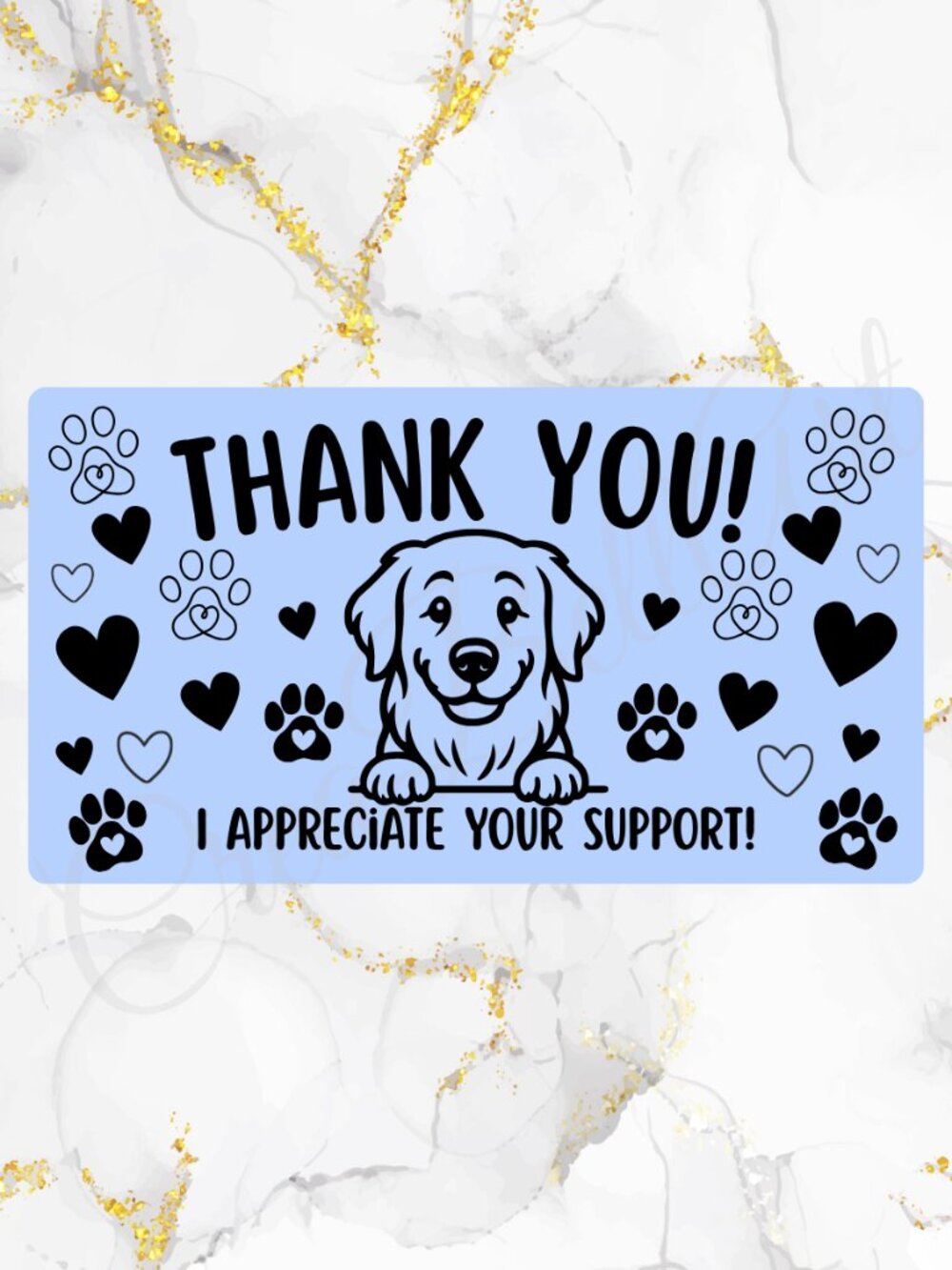 100 Cute Dog Thank You Stickers for Packaging | Small Business Labels - Picture 5 of 12